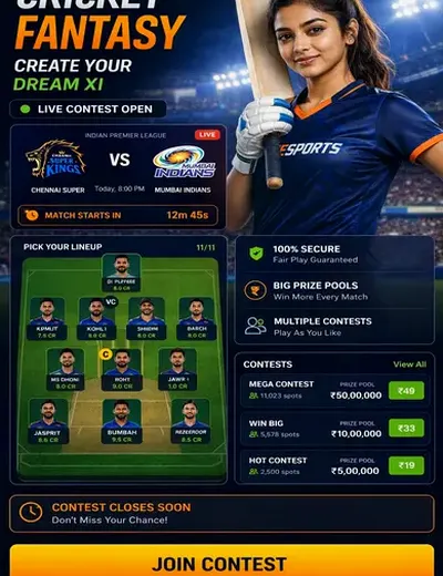 Dragontiger (dragon tiger) fantasy cricket & matchday visual 3